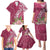 Fiji Adi Cakobau School Personalised Family Matching Puletasi and Hawaiian Shirt Masi Tapa Mix Plumeria