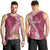 Fiji Adi Cakobau School Personalised Men Tank Top Masi Tapa Mix Plumeria