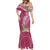 Fiji Adi Cakobau School Personalised Mermaid Dress Masi Tapa Mix Plumeria