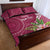 Fiji Adi Cakobau School Personalised Quilt Bed Set Masi Tapa Mix Plumeria