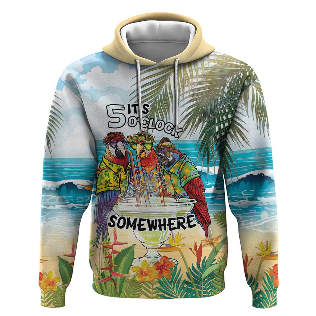 It's 5 o'clock Somewhere Hoodie Beach Party LT7 Pullover Hoodie Colorful - Polynesian Pride