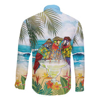 It's 5 o'clock Somewhere Long Sleeve Button Shirt Beach Party LT7 - Polynesian Pride