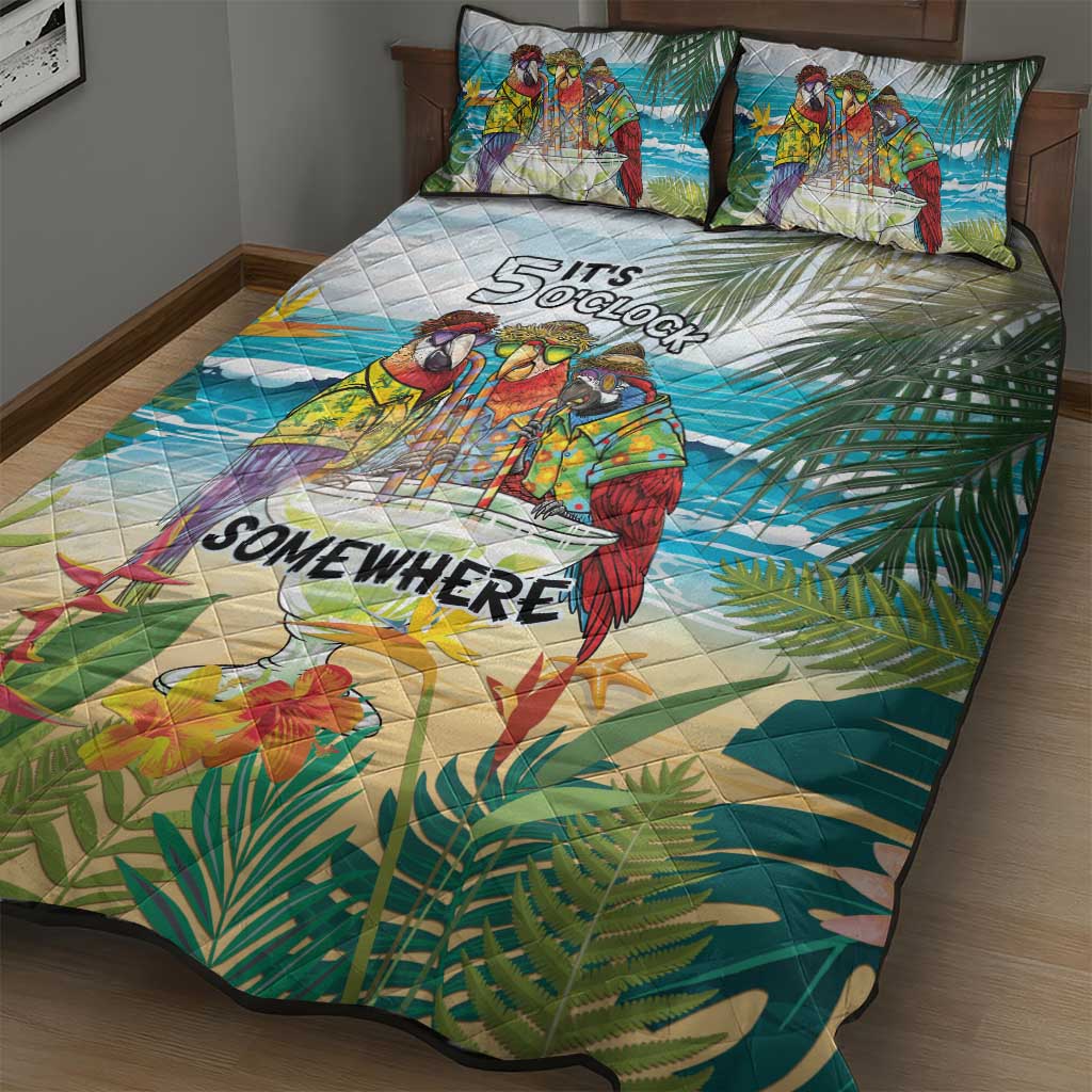 It's 5 o'clock Somewhere Quilt Bed Set Beach Party LT7 - Polynesian Pride