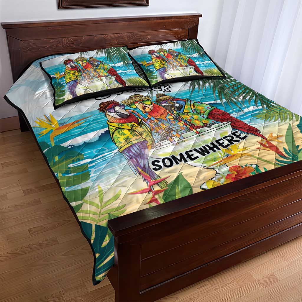It's 5 o'clock Somewhere Quilt Bed Set Beach Party LT7 - Polynesian Pride