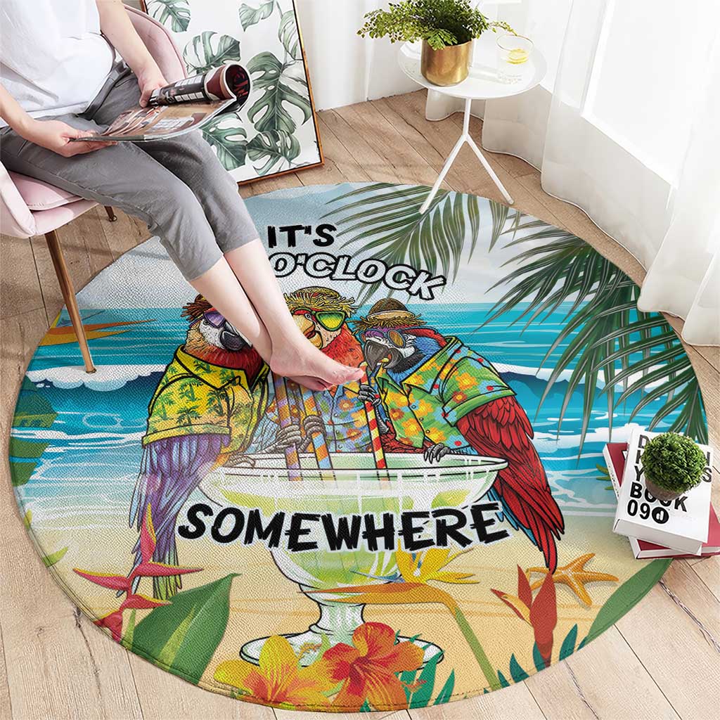 It's 5 o'clock Somewhere Round Carpet Beach Party LT7 - Polynesian Pride