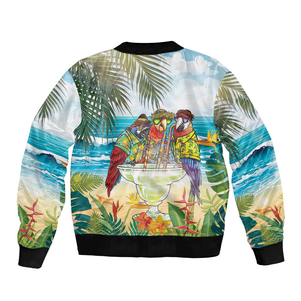 It's 5 o'clock Somewhere Sleeve Zip Bomber Jacket Beach Party LT7 - Polynesian Pride