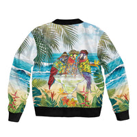 It's 5 o'clock Somewhere Sleeve Zip Bomber Jacket Beach Party LT7 - Polynesian Pride