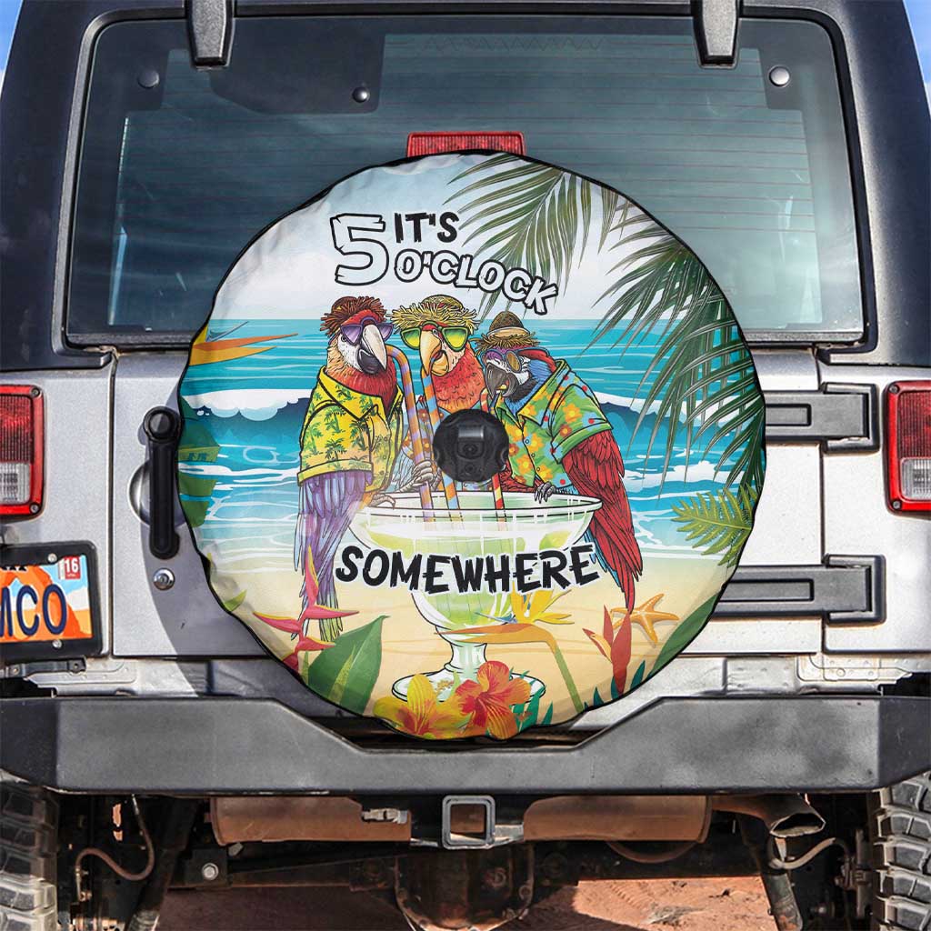 It's 5 o'clock Somewhere Spare Tire Cover Beach Party LT7 Colorful - Polynesian Pride
