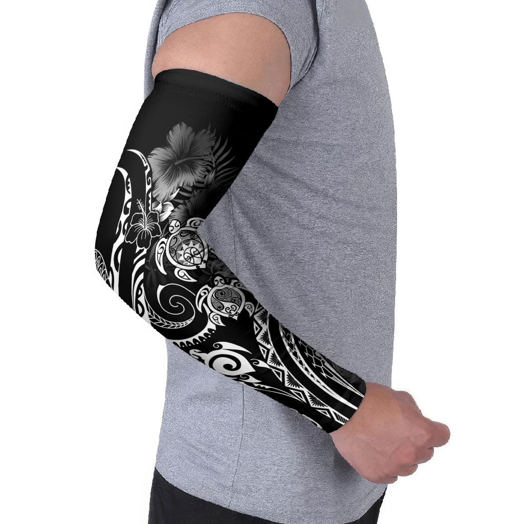 Aloha Hawaii Turtles Floral Arm Sleeves Obsidian Glaze LT7 - Polynesian Pride
