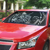 Aloha Hawaii Turtles Floral Auto Sun Shade Obsidian Glaze LT7 - Polynesian Pride