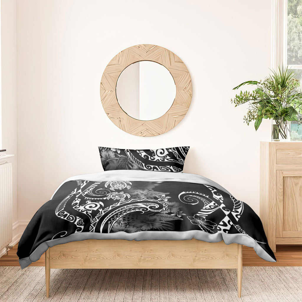 Aloha Hawaii Turtles Floral Bedding Set Obsidian Glaze LT7 - Polynesian Pride