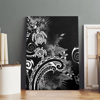 Aloha Hawaii Turtles Floral Canvas Wall Art Obsidian Glaze LT7 - Polynesian Pride