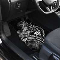 Aloha Hawaii Turtles Floral Car Mats Obsidian Glaze LT7 - Polynesian Pride