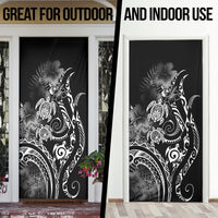 Aloha Hawaii Turtles Floral Door Cover Obsidian Glaze LT7 - Polynesian Pride