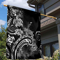 Aloha Hawaii Turtles Floral Garden Flag Obsidian Glaze LT7 - Polynesian Pride