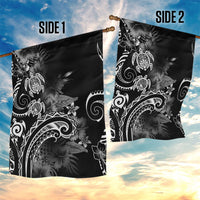 Aloha Hawaii Turtles Floral Garden Flag Obsidian Glaze LT7 - Polynesian Pride