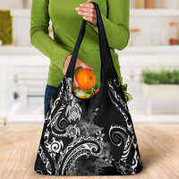 Aloha Hawaii Turtles Floral Grocery Bag Obsidian Glaze LT7 - Polynesian Pride