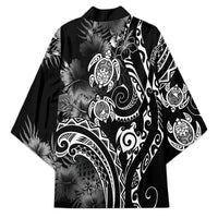 Aloha Hawaii Turtles Floral Kimono Obsidian Glaze LT7 - Polynesian Pride