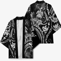 Aloha Hawaii Turtles Floral Kimono Obsidian Glaze LT7 - Polynesian Pride