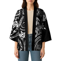 Aloha Hawaii Turtles Floral Kimono Obsidian Glaze LT7 - Polynesian Pride