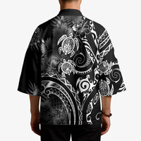 Aloha Hawaii Turtles Floral Kimono Obsidian Glaze LT7 - Polynesian Pride