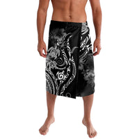 Aloha Hawaii Turtles Floral Lavalava Obsidian Glaze LT7 Black - Polynesian Pride