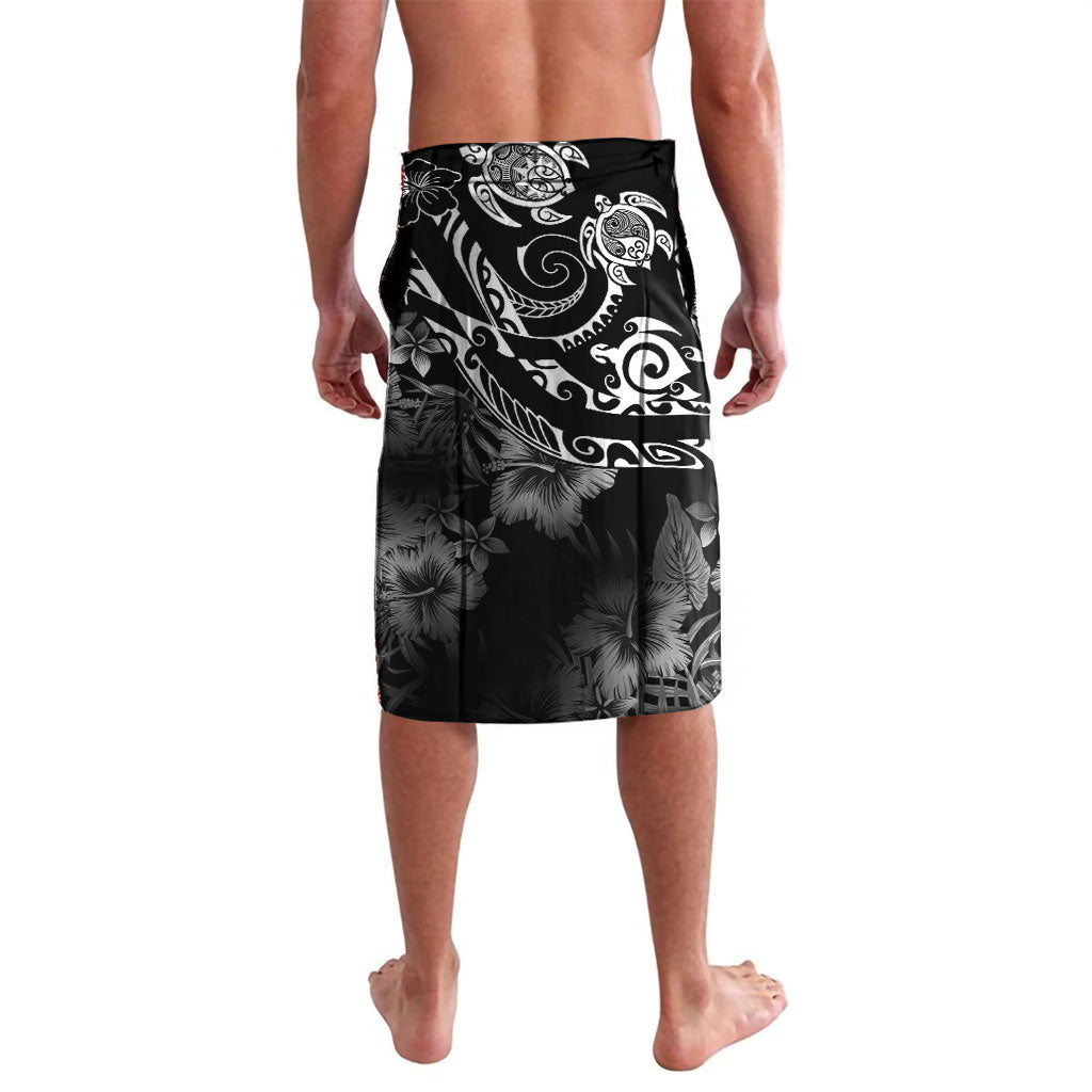 Aloha Hawaii Turtles Floral Lavalava Obsidian Glaze LT7 - Polynesian Pride