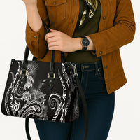 Aloha Hawaii Turtles Floral Leather Bag Obsidian Glaze LT7 - Polynesian Pride