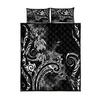 Aloha Hawaii Turtles Floral Quilt Bed Set Obsidian Glaze LT7 - Polynesian Pride