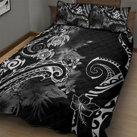 Aloha Hawaii Turtles Floral Quilt Bed Set Obsidian Glaze LT7 - Polynesian Pride
