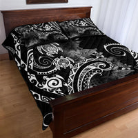 Aloha Hawaii Turtles Floral Quilt Bed Set Obsidian Glaze LT7 - Polynesian Pride