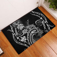 Aloha Hawaii Turtles Floral Rubber Doormat Obsidian Glaze LT7 - Polynesian Pride