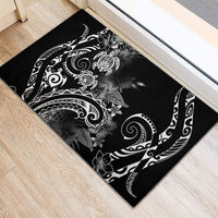 Aloha Hawaii Turtles Floral Rubber Doormat Obsidian Glaze LT7 - Polynesian Pride