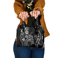 Aloha Hawaii Turtles Floral Shoulder Handbag Obsidian Glaze LT7 One Size Black - Polynesian Pride