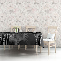 Aloha Hawaii Turtles Floral Tablecloth Obsidian Glaze LT7 - Polynesian Pride