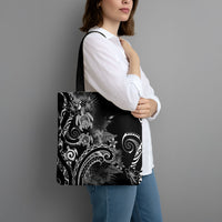 Aloha Hawaii Turtles Floral Tote Bag Obsidian Glaze LT7 - Polynesian Pride