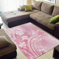 Aloha Hawaii Turtles Floral Area Rug Pink Marbles Glaze LT7 - Polynesian Pride