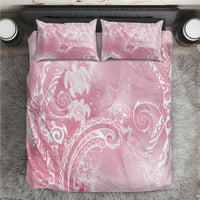 Aloha Hawaii Turtles Floral Bedding Set Pink Marbles Glaze LT7 Pink - Polynesian Pride