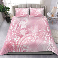 Aloha Hawaii Turtles Floral Bedding Set Pink Marbles Glaze LT7 - Polynesian Pride