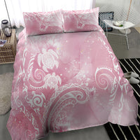 Aloha Hawaii Turtles Floral Bedding Set Pink Marbles Glaze LT7 - Polynesian Pride