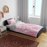 Aloha Hawaii Turtles Floral Bedding Set Pink Marbles Glaze LT7 - Polynesian Pride