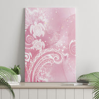 Aloha Hawaii Turtles Floral Canvas Wall Art Pink Marbles Glaze LT7 - Polynesian Pride