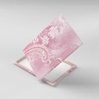 Aloha Hawaii Turtles Floral Canvas Wall Art Pink Marbles Glaze LT7 With Frame Pink - Polynesian Pride