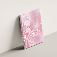 Aloha Hawaii Turtles Floral Canvas Wall Art Pink Marbles Glaze LT7 - Polynesian Pride
