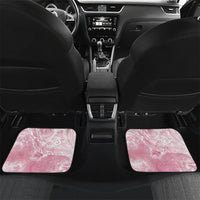 Aloha Hawaii Turtles Floral Car Mats Pink Marbles Glaze LT7 Set 2pcs - Back Pink - Polynesian Pride