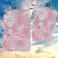 Aloha Hawaii Turtles Floral Garden Flag Pink Marbles Glaze LT7 - Polynesian Pride