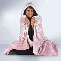 Aloha Hawaii Turtles Floral Hooded Blanket Pink Marbles Glaze LT7 - Polynesian Pride