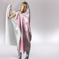 Aloha Hawaii Turtles Floral Hooded Blanket Pink Marbles Glaze LT7 - Polynesian Pride