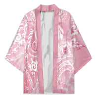 Aloha Hawaii Turtles Floral Kimono Pink Marbles Glaze LT7 Unisex Pink - Polynesian Pride