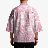 Aloha Hawaii Turtles Floral Kimono Pink Marbles Glaze LT7 - Polynesian Pride
